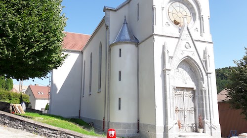Rénovation de l'église d'Athose (Pontarlier) avec de l'enduit à la chaux